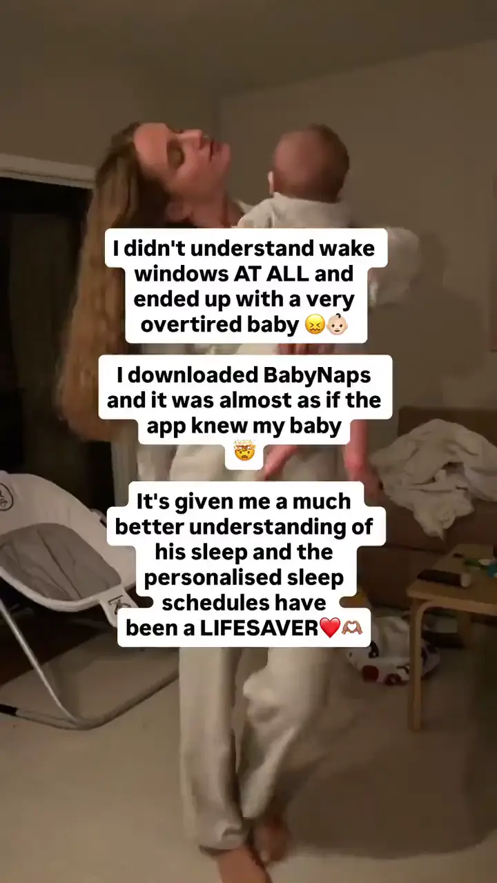 BabyNaps ad: I didn't understand wake windows AT ALL and ended up with a very overtired baby.